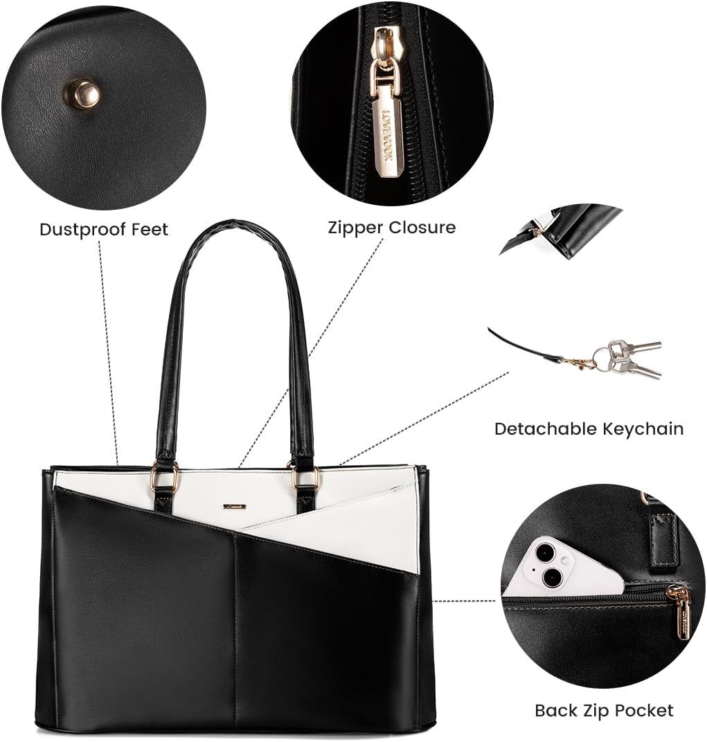Laptop Tote Bag Waterproof Leather Computer Bags Business