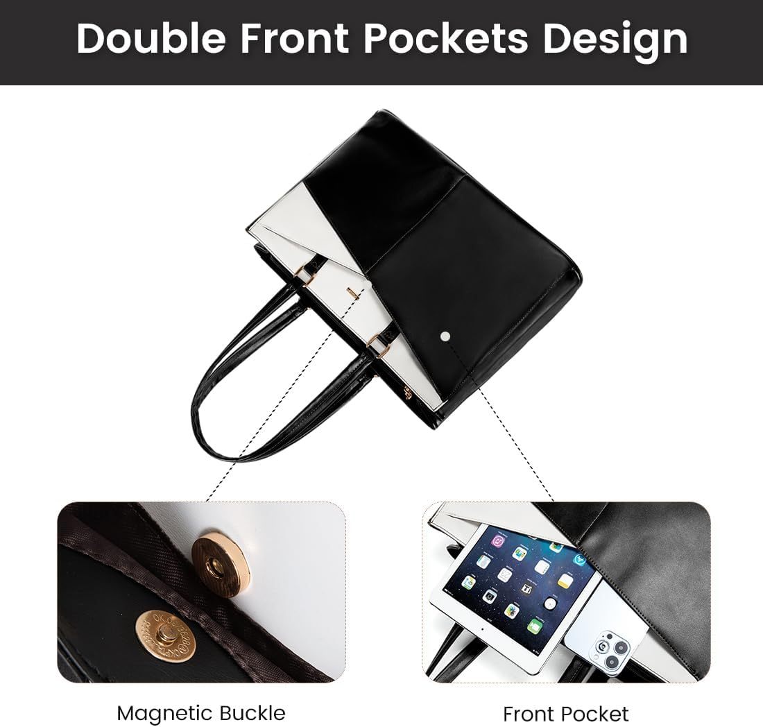 Laptop Tote Bag Waterproof Leather Computer Bags Business