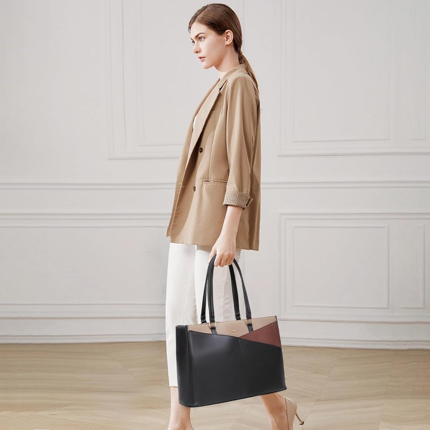 Laptop Tote Bag Waterproof Leather Computer Bags Business