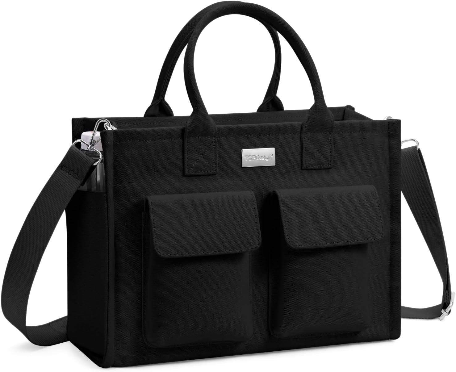Heavy Duty Canvas Tote Bag for Women Handbag with Pockets