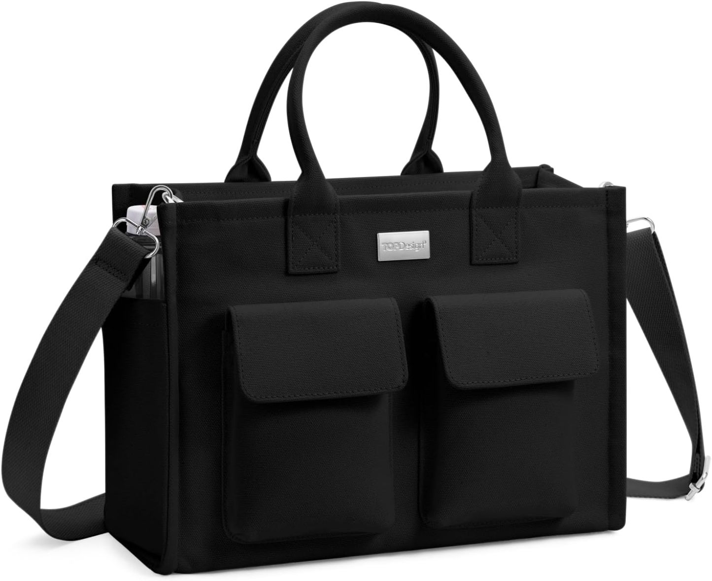 Heavy Duty Canvas Tote Bag for Women Handbag with Pockets