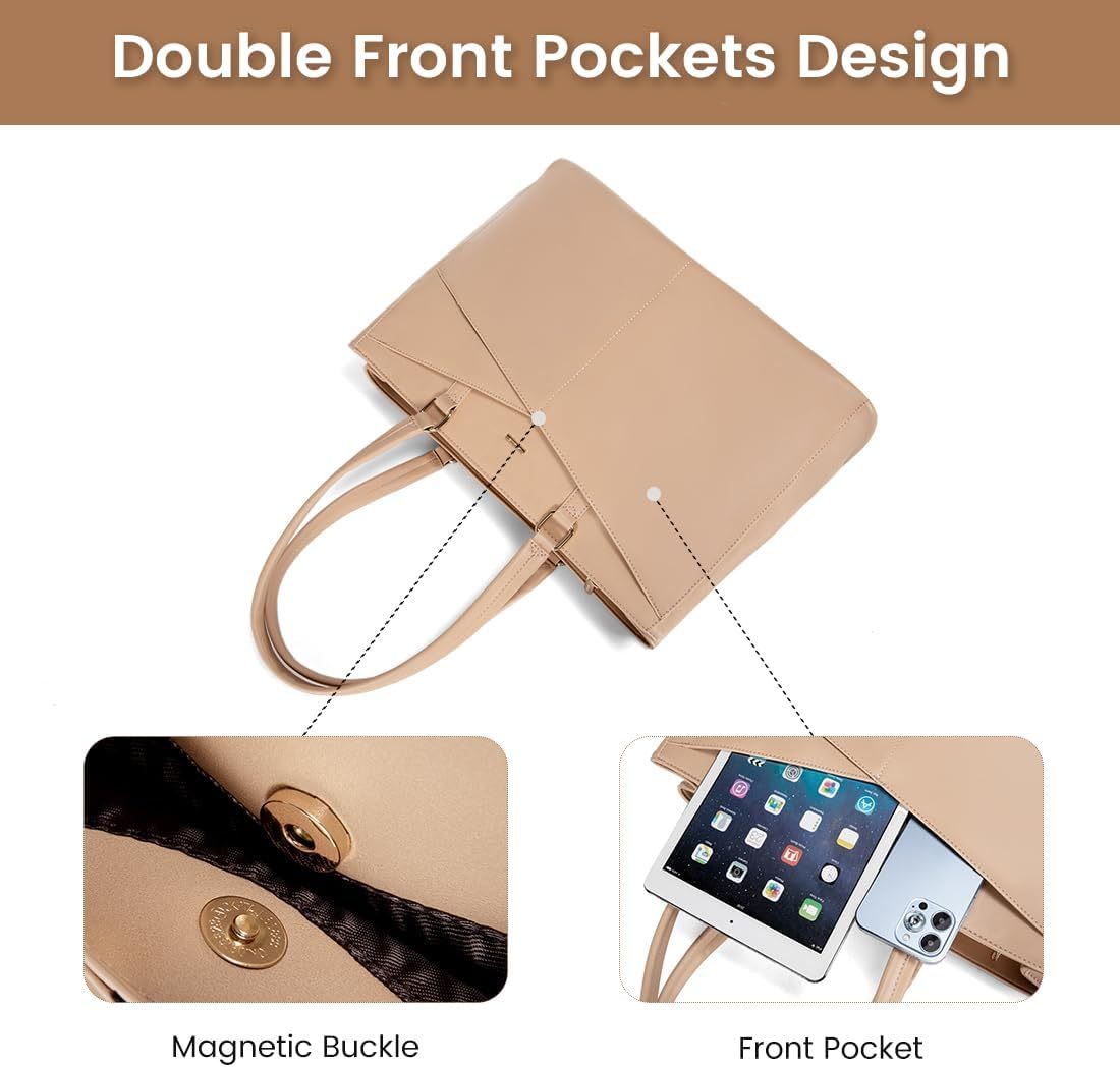 Laptop Tote Bag Waterproof Leather Computer Bags Business
