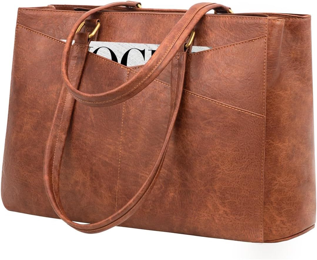 Laptop Tote Bag Waterproof Leather Computer Bags Business