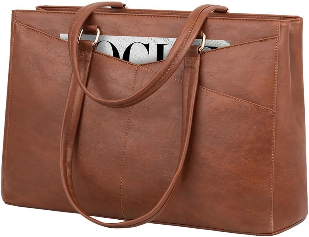 Laptop Tote Bag Waterproof Leather Computer Bags Business