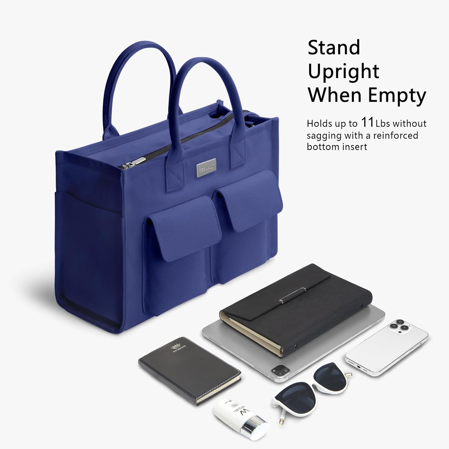 Heavy Duty Canvas Tote Bag for Women Handbag with Pockets