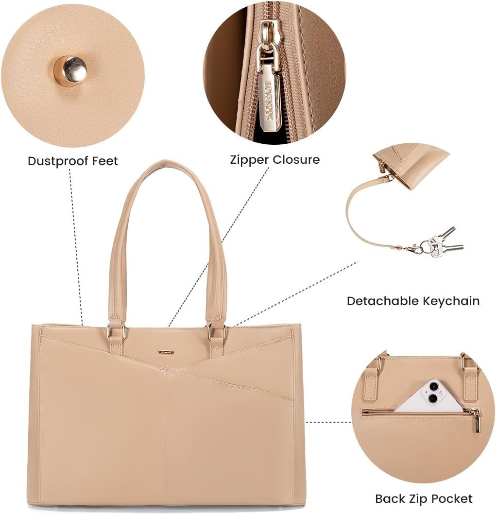 Laptop Tote Bag Waterproof Leather Computer Bags Business