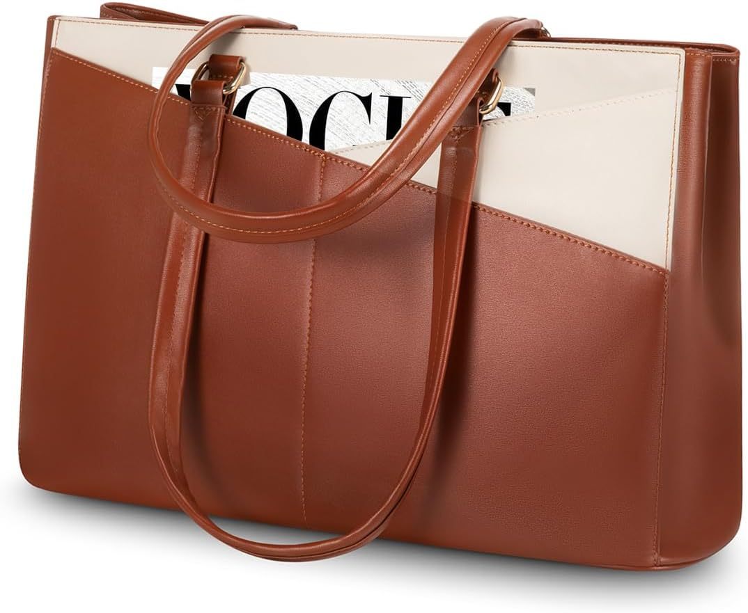 Laptop Tote Bag Waterproof Leather Computer Bags Business