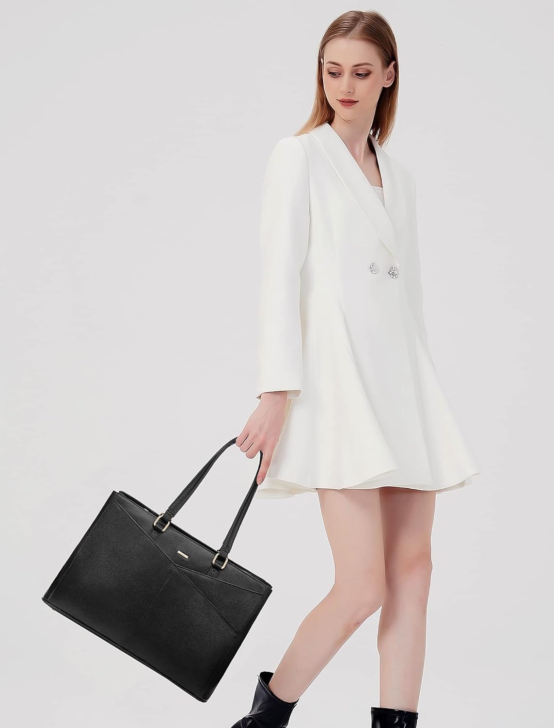 Laptop Tote Bag Waterproof Leather Computer Bags Business