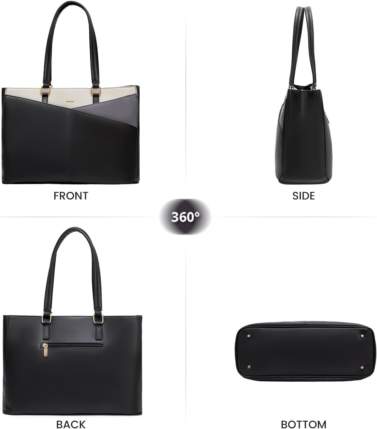 Laptop Tote Bag Waterproof Leather Computer Bags Business