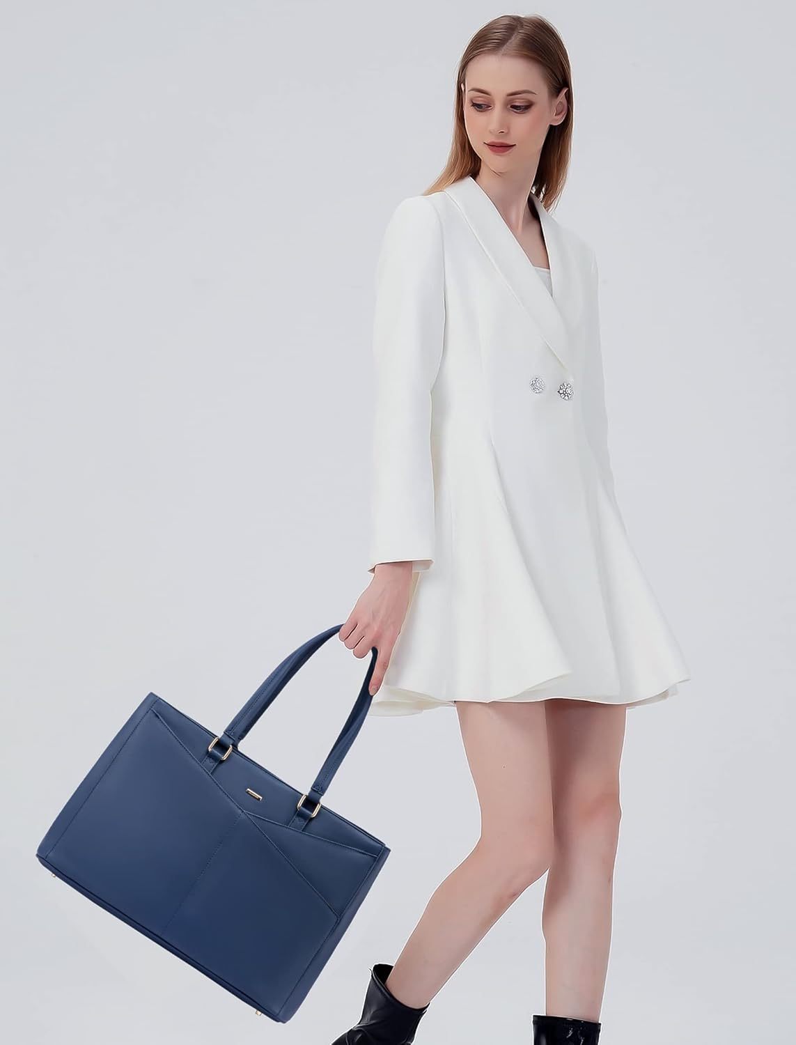 Laptop Tote Bag Waterproof Leather Computer Bags Business