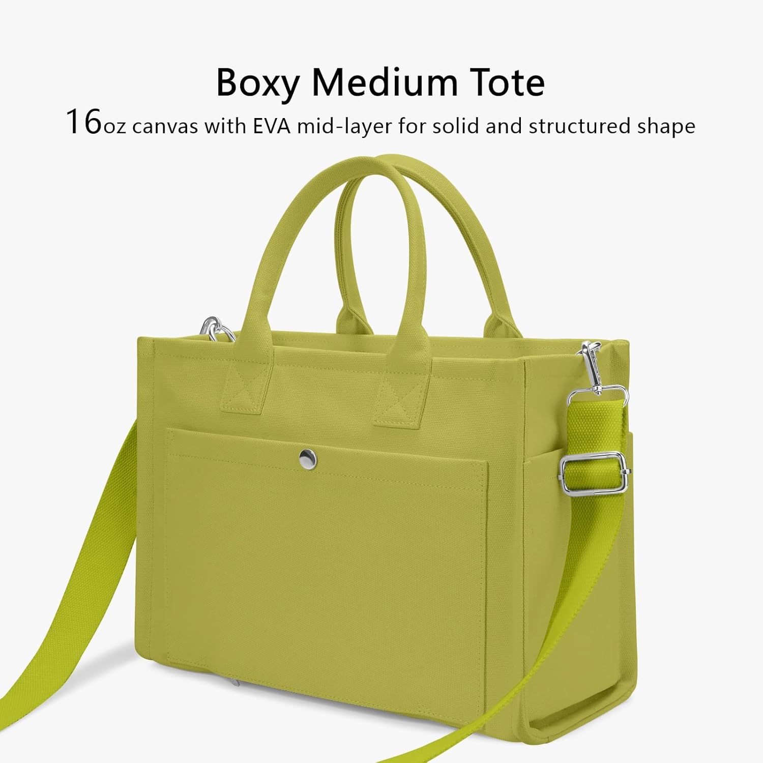 Heavy Duty Canvas Tote Bag for Women Handbag with Pockets