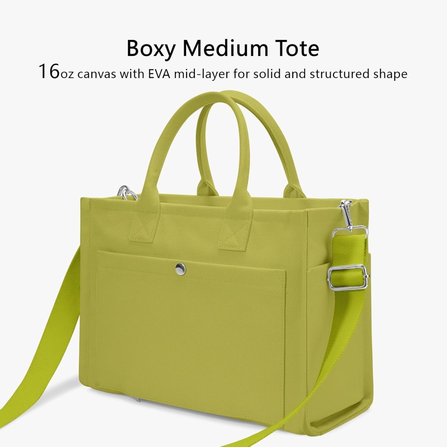 Heavy Duty Canvas Tote Bag for Women Handbag with Pockets