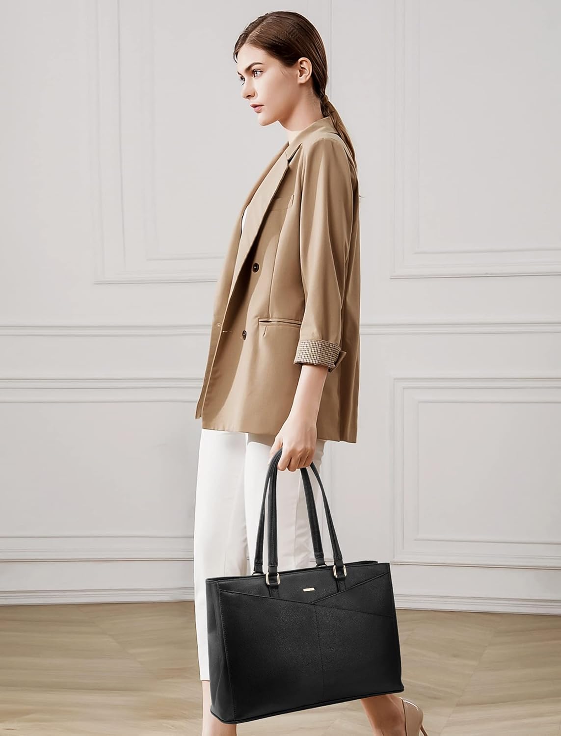 Laptop Tote Bag Waterproof Leather Computer Bags Business