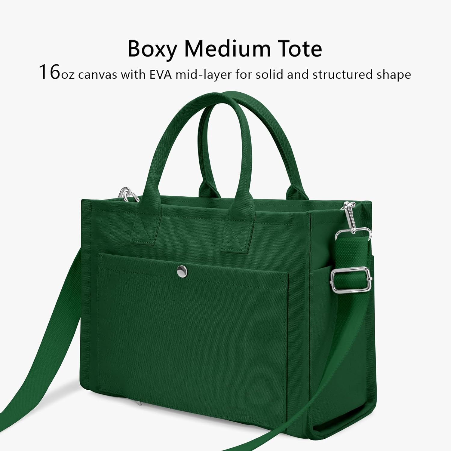 Heavy Duty Canvas Tote Bag for Women Handbag with Pockets
