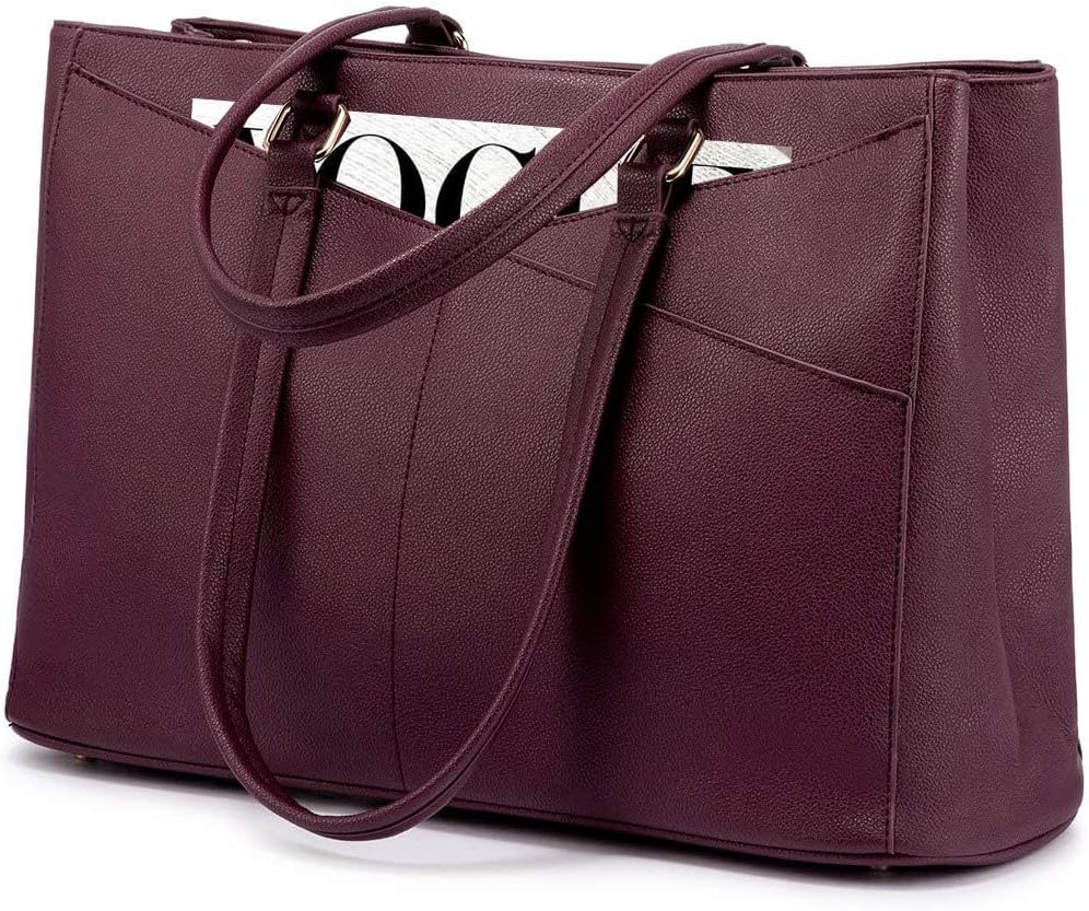 Laptop Tote Bag Waterproof Leather Computer Bags Business