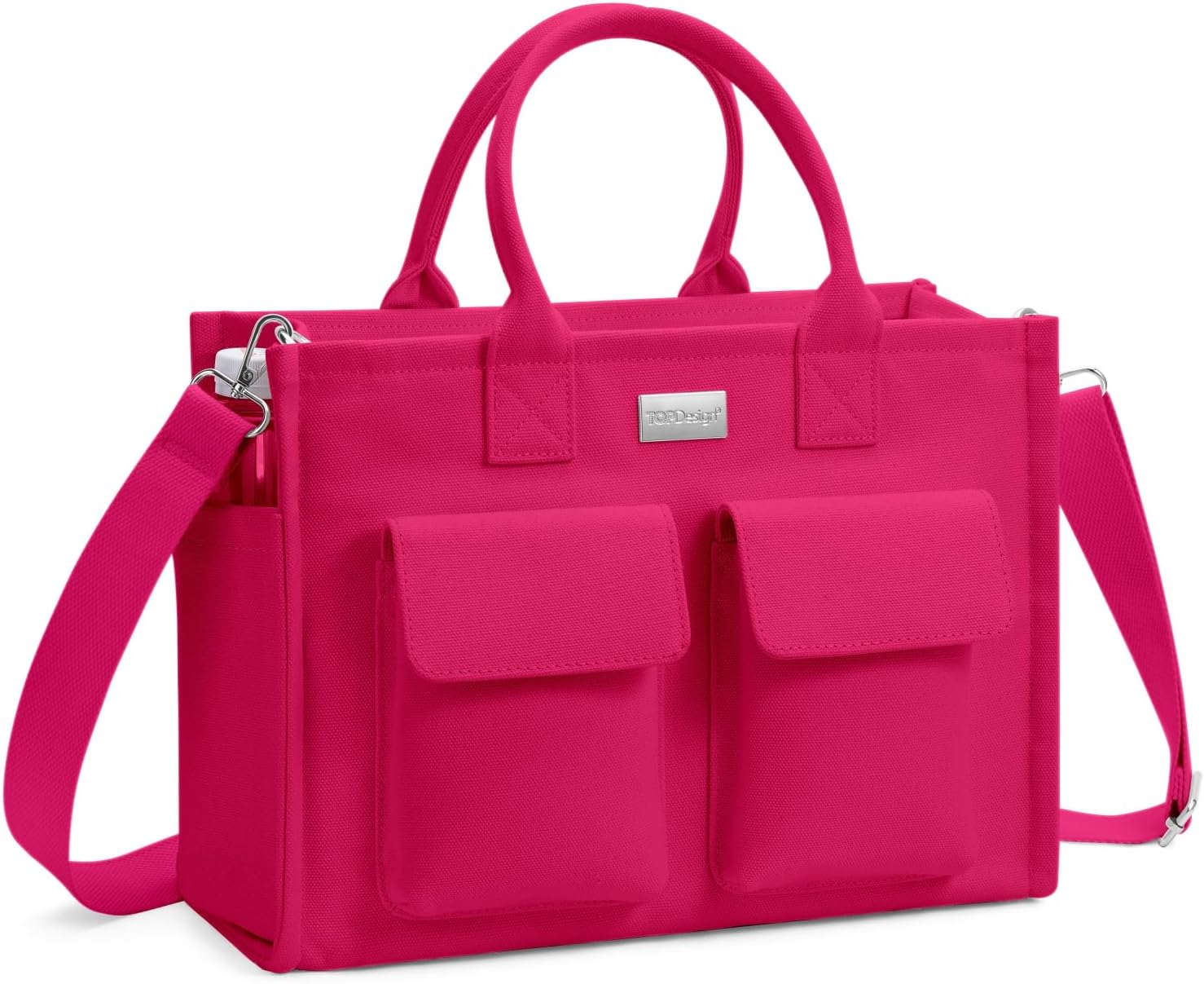 Heavy Duty Canvas Tote Bag for Women Handbag with Pockets