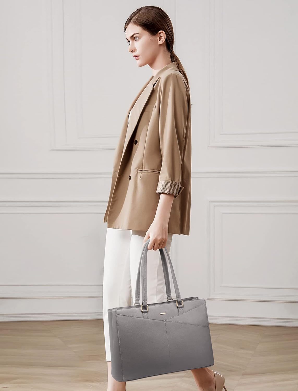 Laptop Tote Bag Waterproof Leather Computer Bags Business