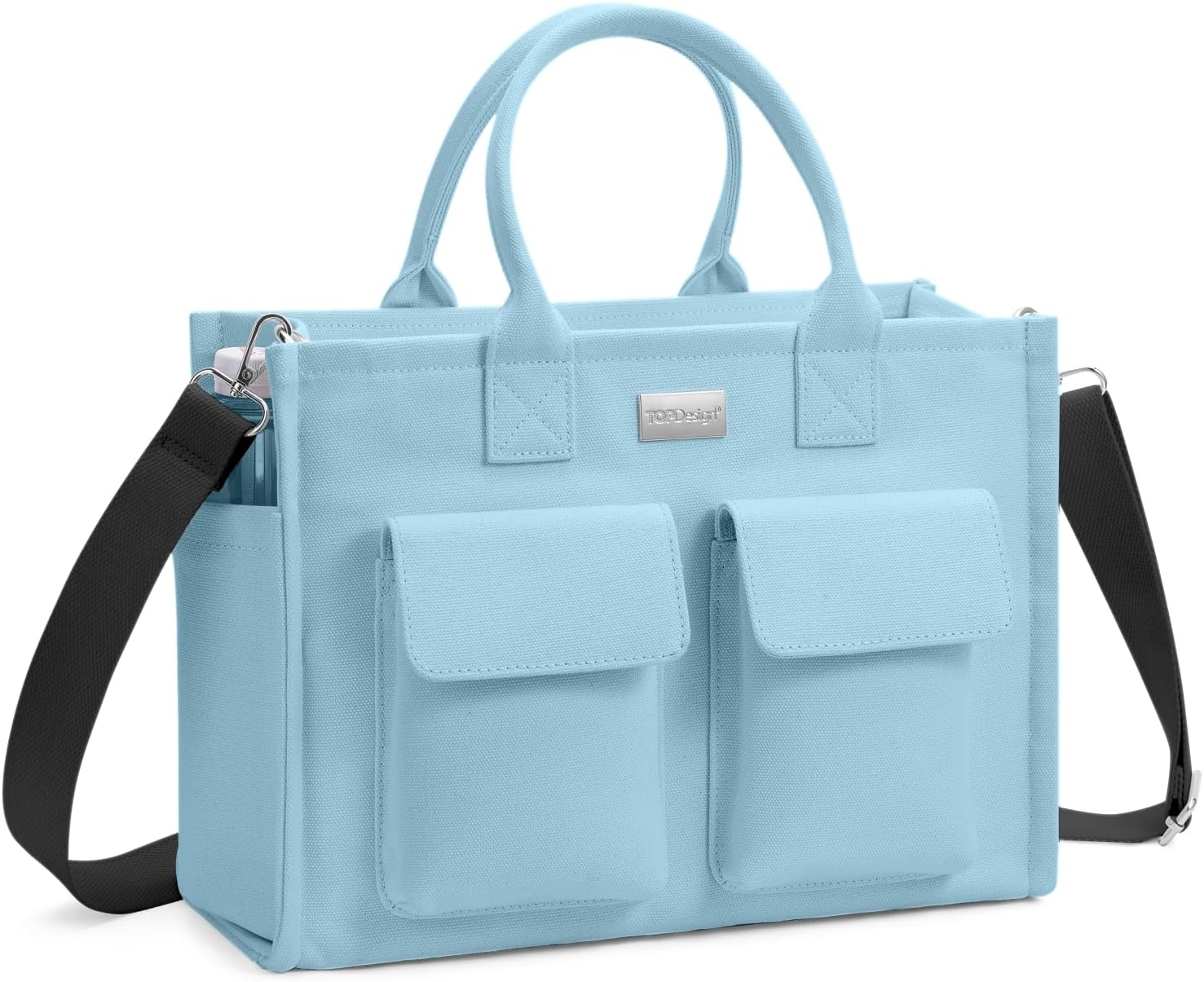 Heavy Duty Canvas Tote Bag for Women Handbag with Pockets