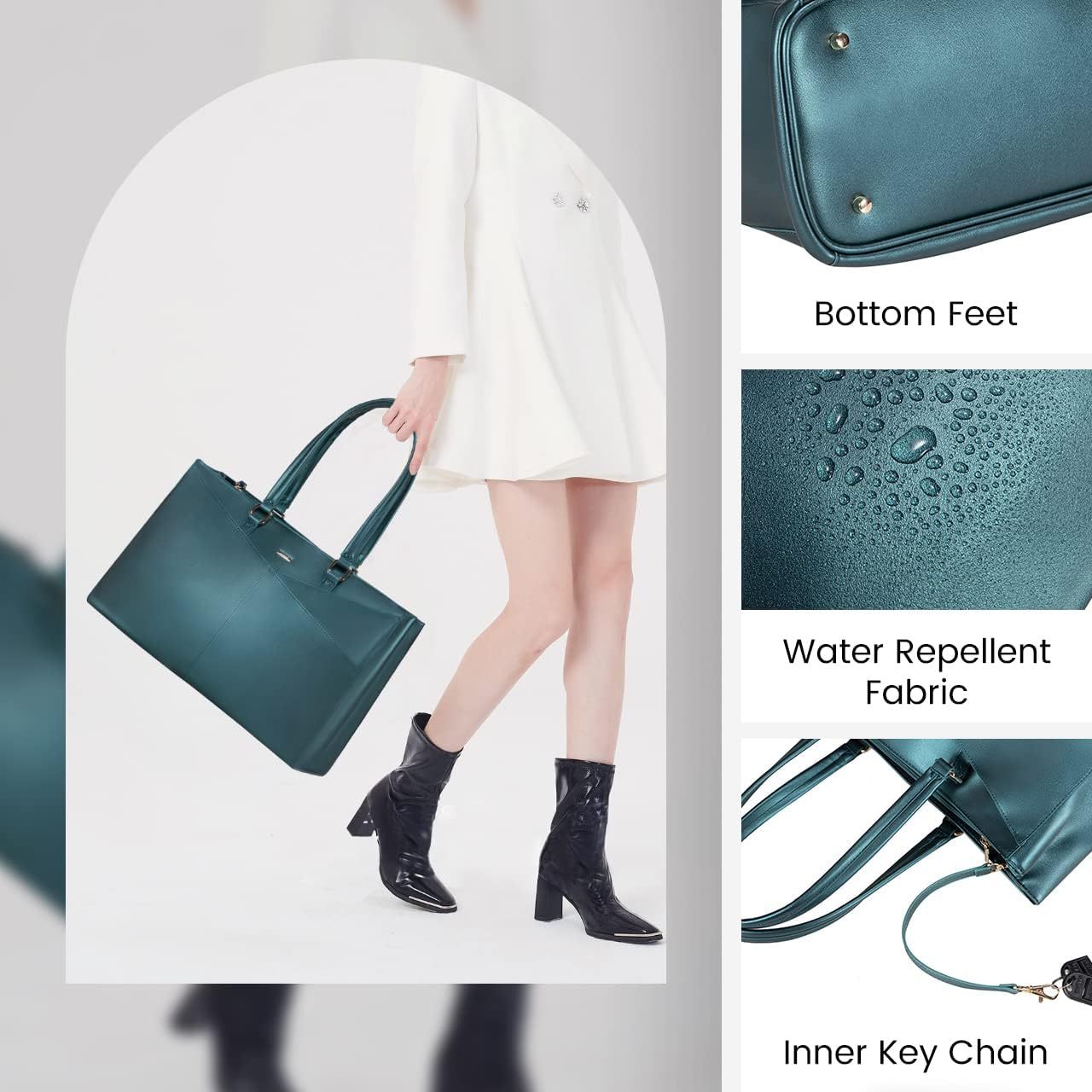 Laptop Tote Bag Waterproof Leather Computer Bags Business