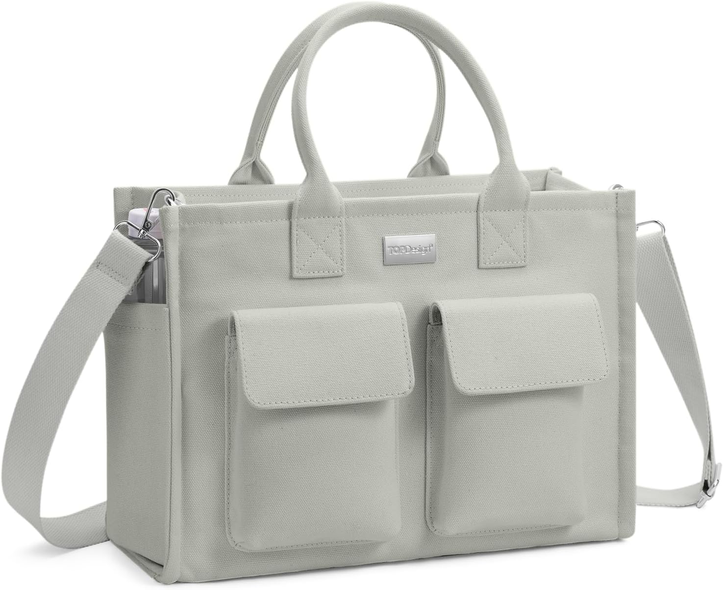 Heavy Duty Canvas Tote Bag for Women Handbag with Pockets