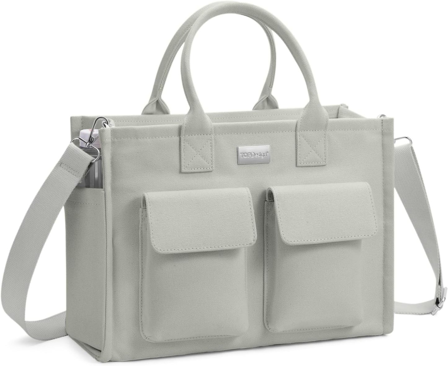 Heavy Duty Canvas Tote Bag for Women Handbag with Pockets