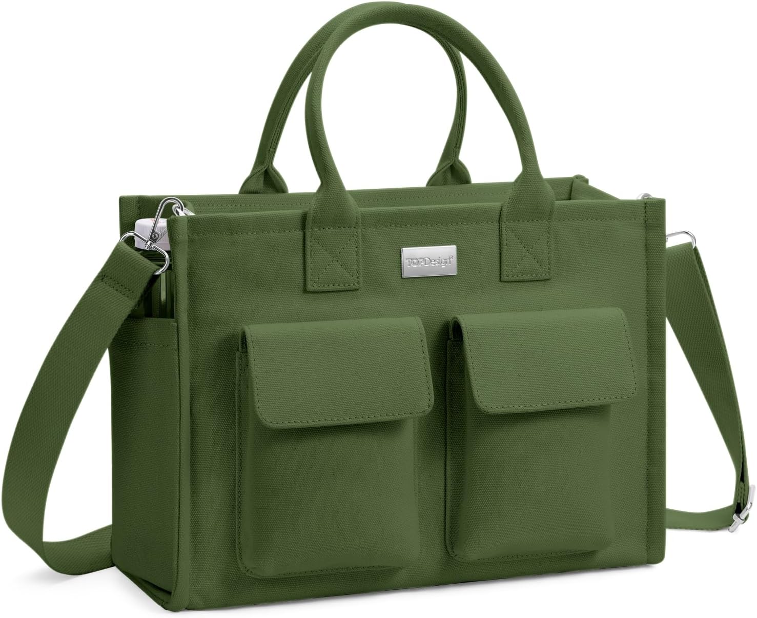 Heavy Duty Canvas Tote Bag for Women Handbag with Pockets