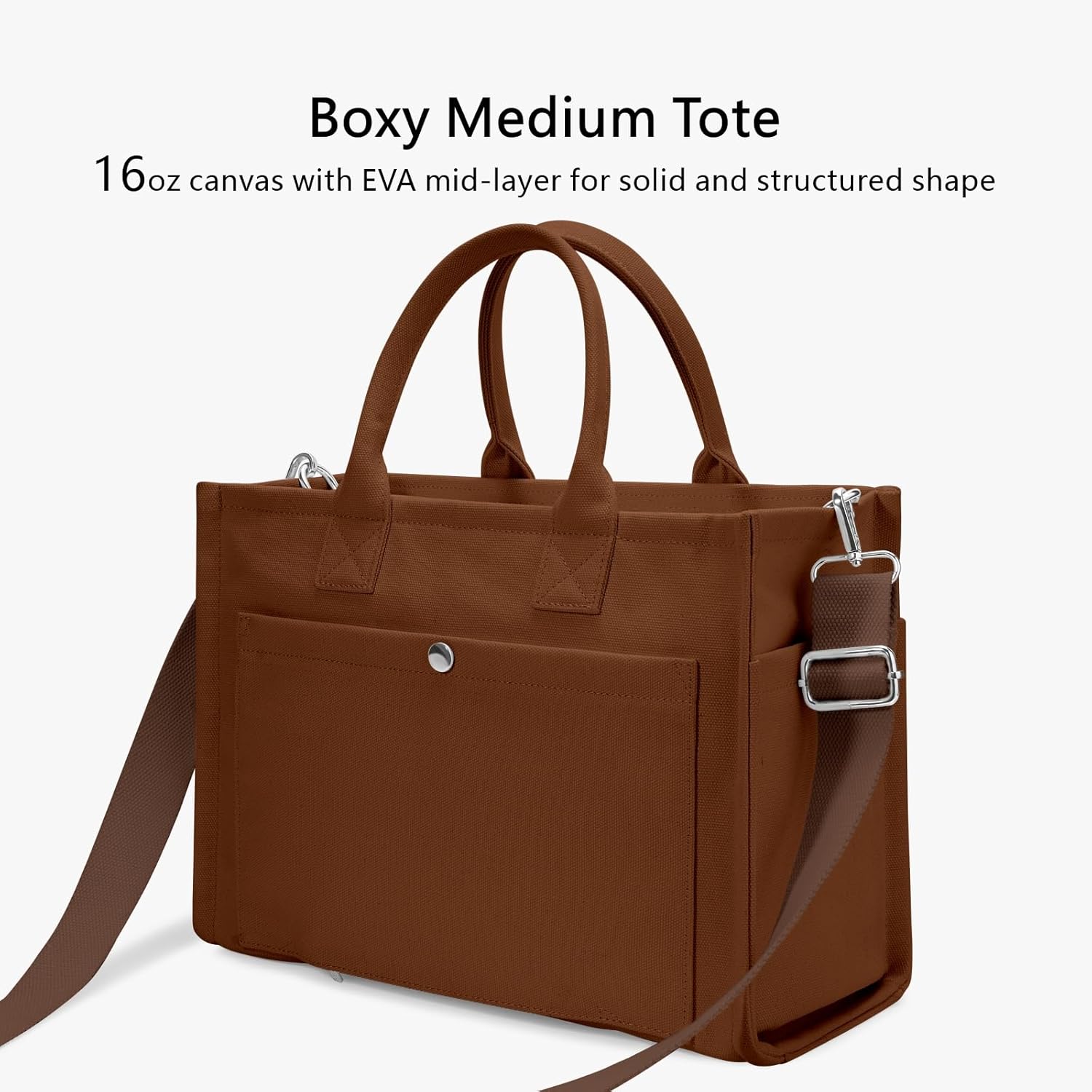 Heavy Duty Canvas Tote Bag for Women Handbag with Pockets