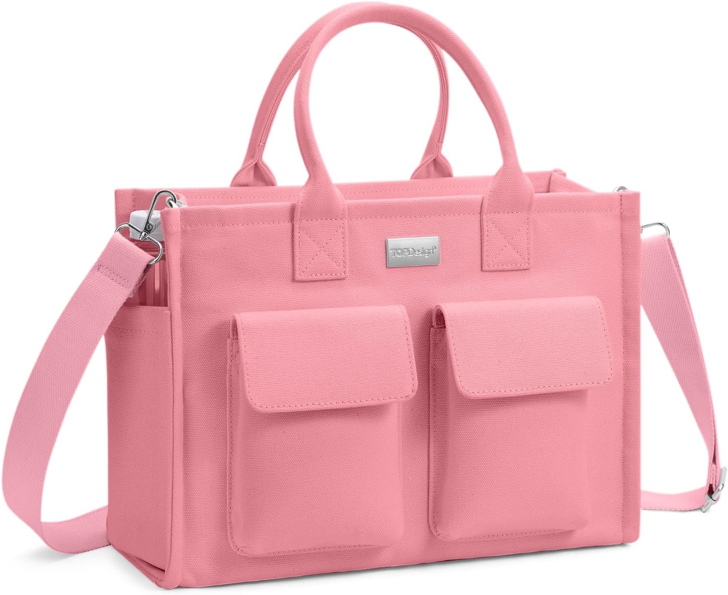 Heavy Duty Canvas Tote Bag for Women Handbag with Pockets