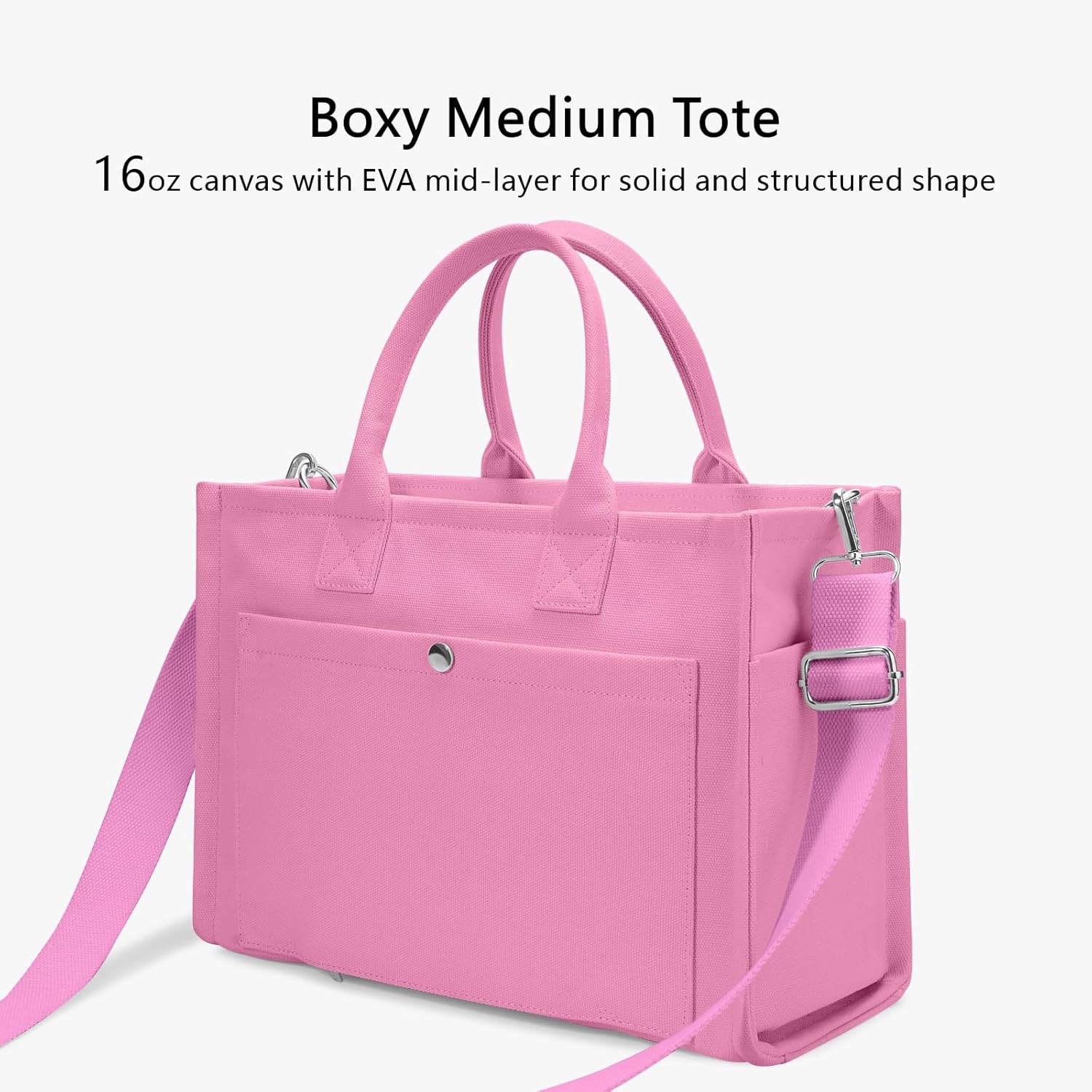 Heavy Duty Canvas Tote Bag for Women Handbag with Pockets