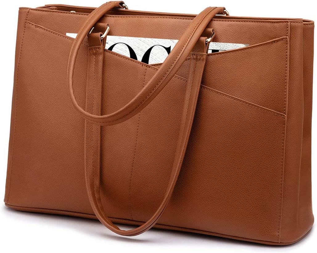 Laptop Tote Bag Waterproof Leather Computer Bags Business