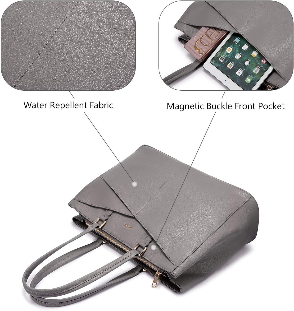 Laptop Tote Bag Waterproof Leather Computer Bags Business