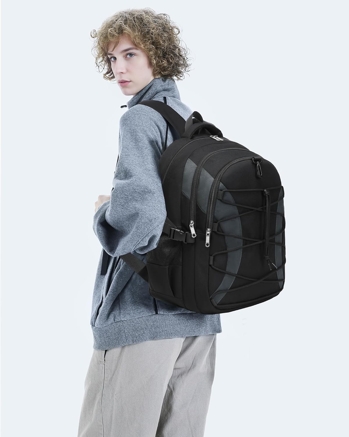 School Backpack for Teen Boys Girls Bookbag with Laptop Sleeve Back
