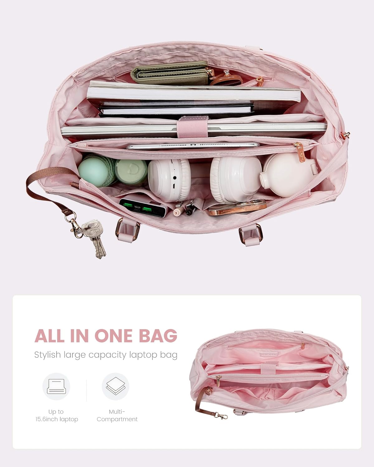 Laptop Tote Bag Waterproof Leather Computer Bags Business