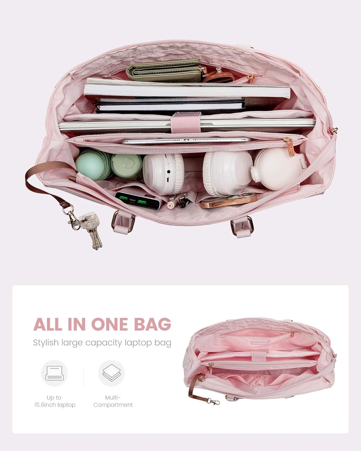 Laptop Tote Bag Waterproof Leather Computer Bags Business