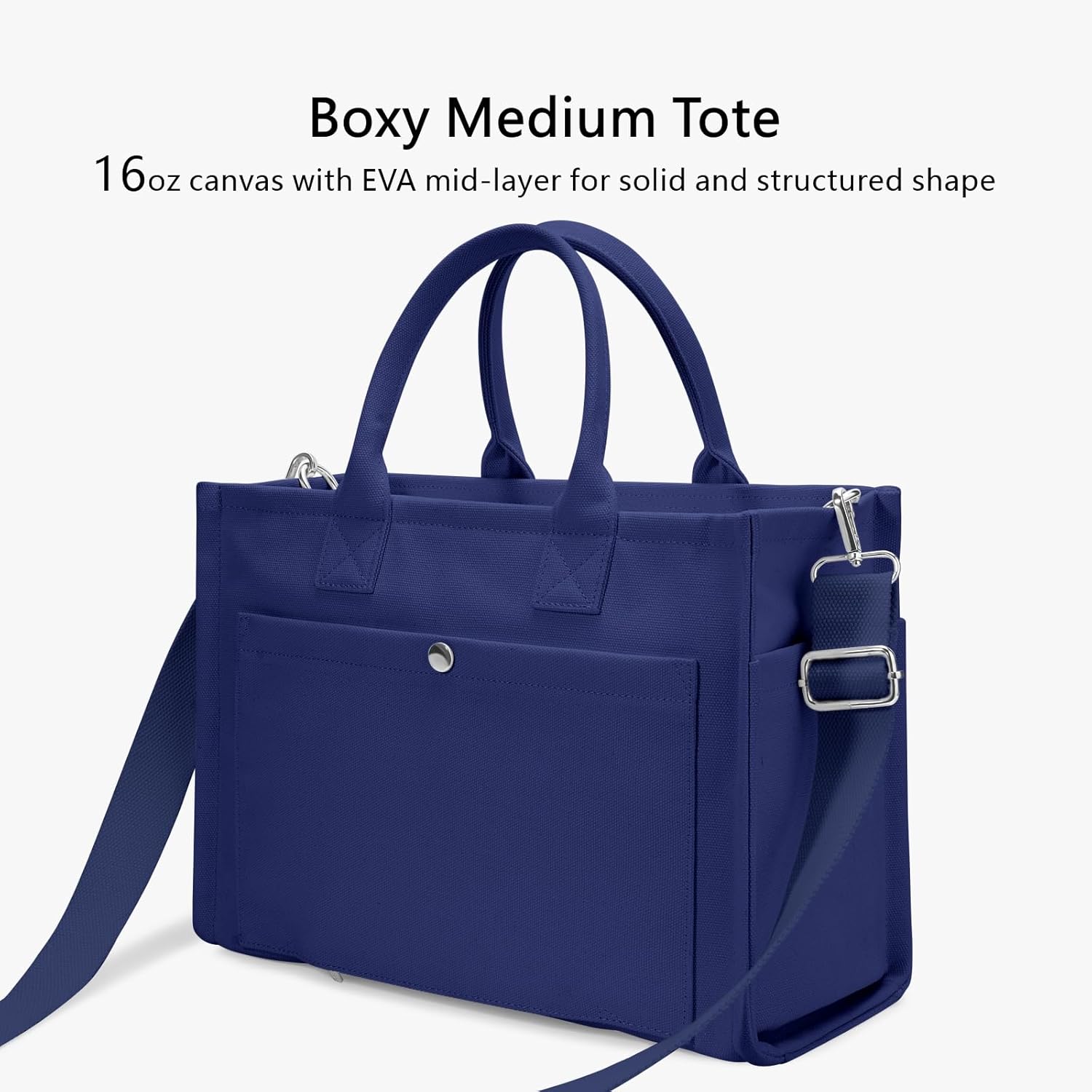 Heavy Duty Canvas Tote Bag for Women Handbag with Pockets