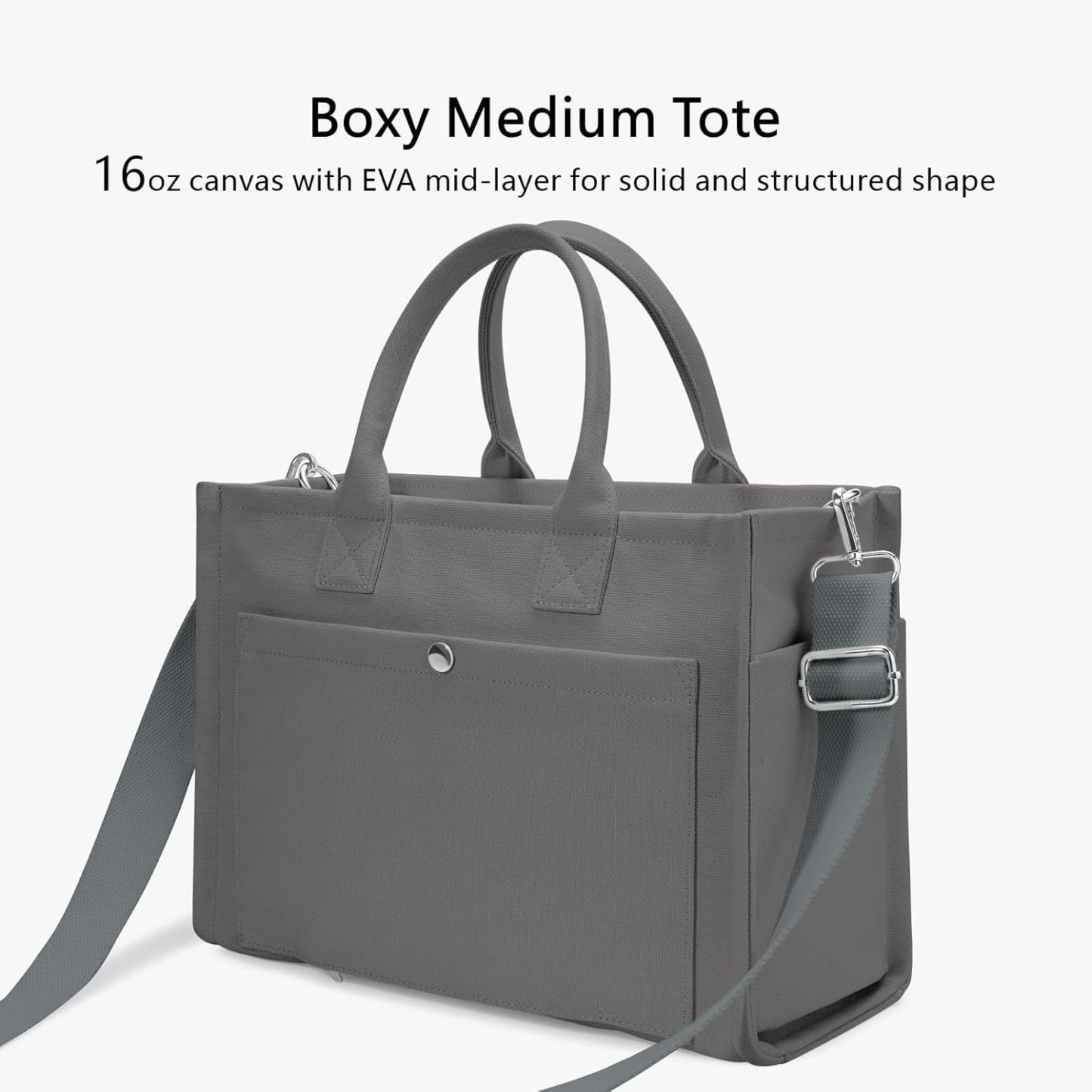 Heavy Duty Canvas Tote Bag for Women Handbag with Pockets