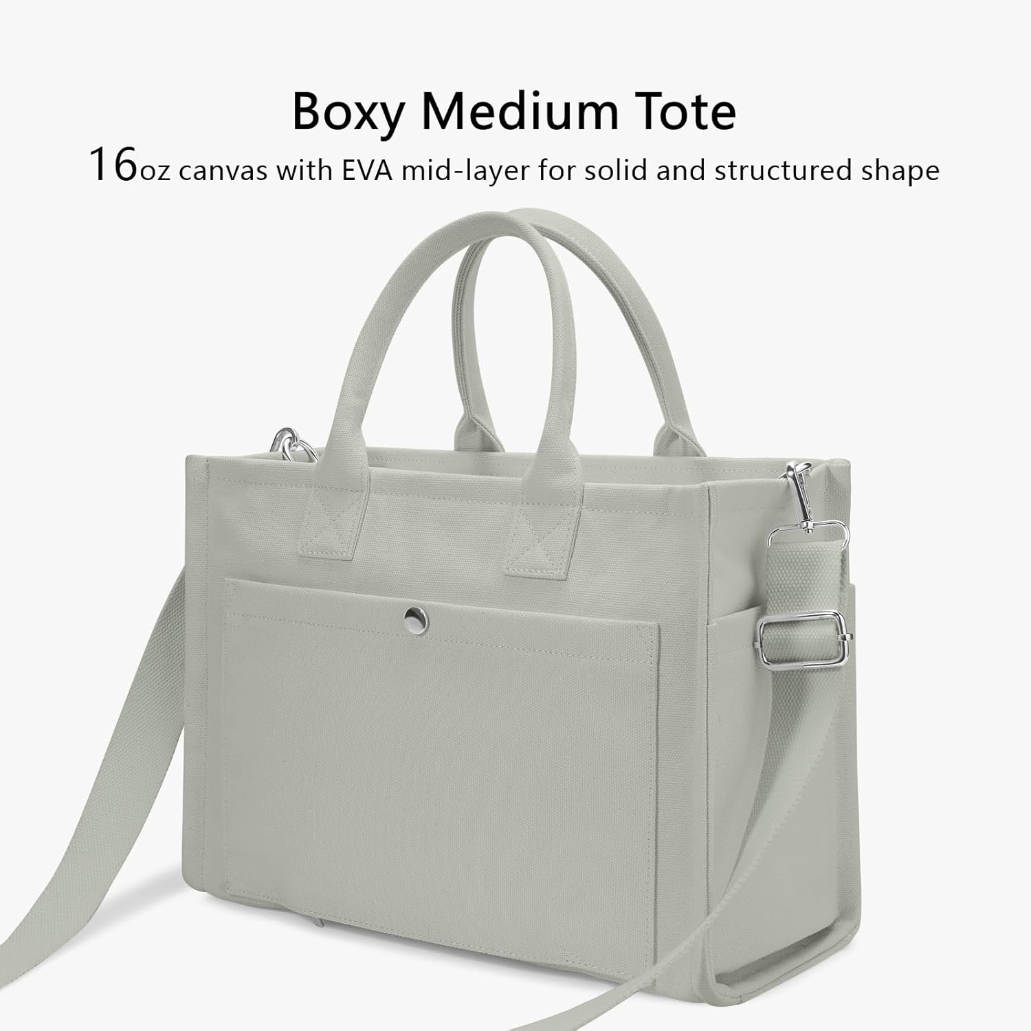 Heavy Duty Canvas Tote Bag for Women Handbag with Pockets