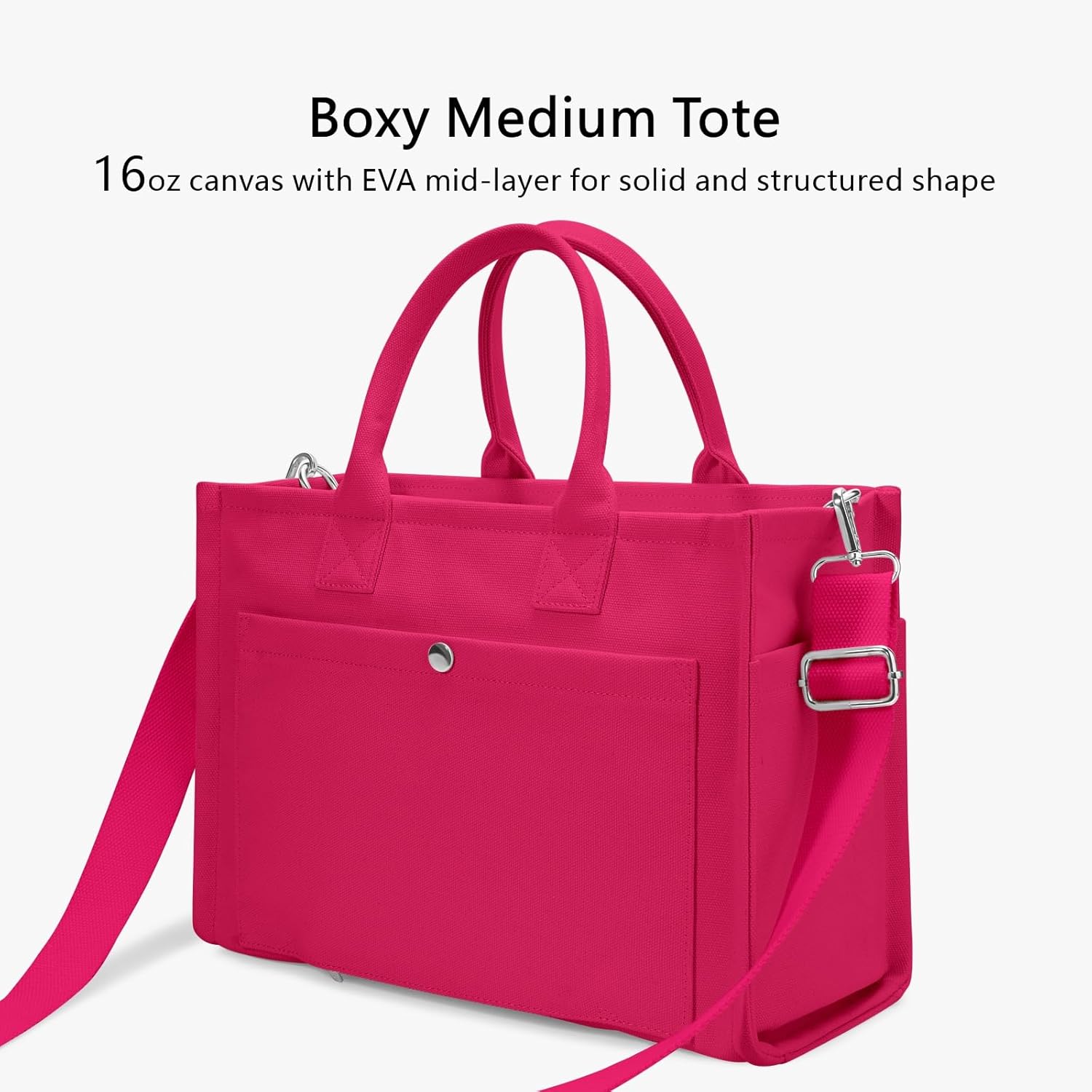 Heavy Duty Canvas Tote Bag for Women Handbag with Pockets