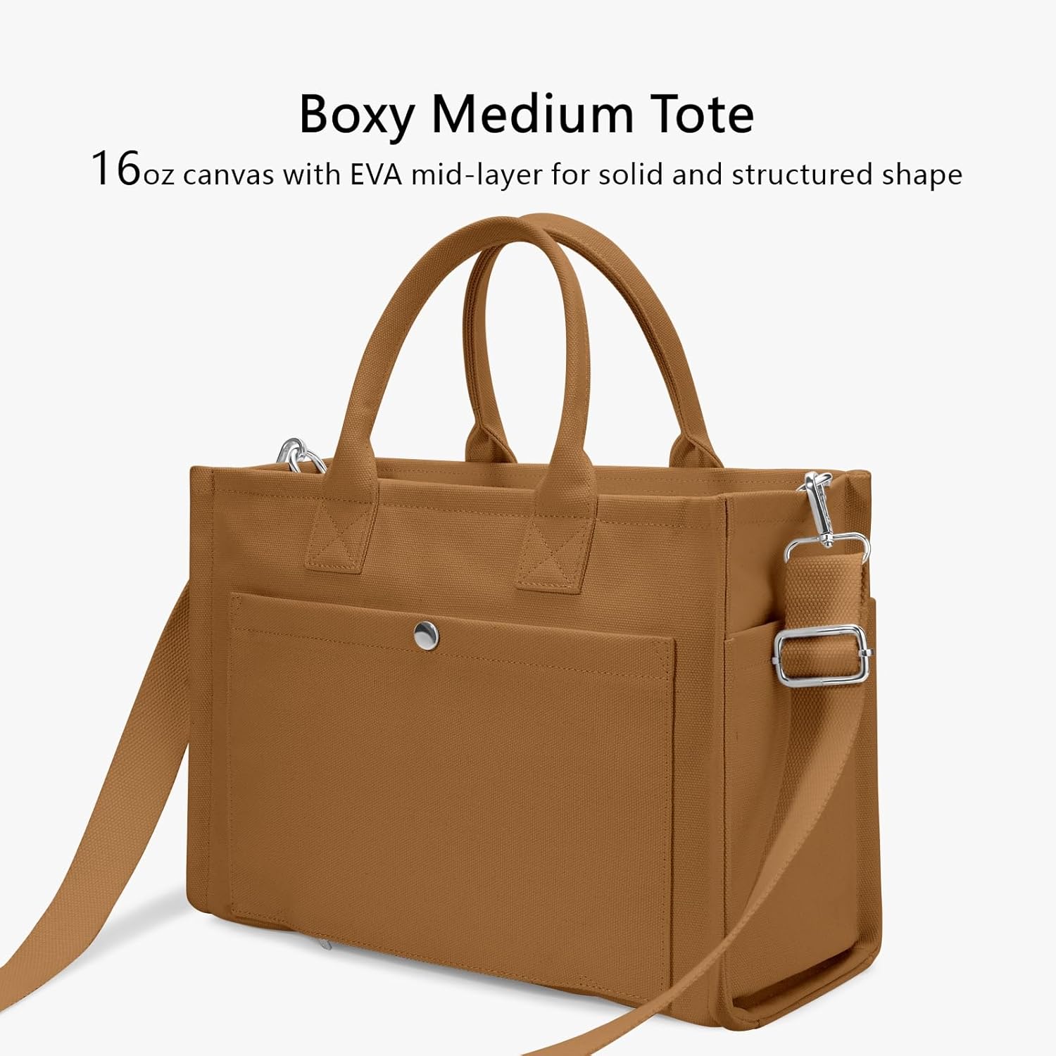 Heavy Duty Canvas Tote Bag for Women Handbag with Pockets