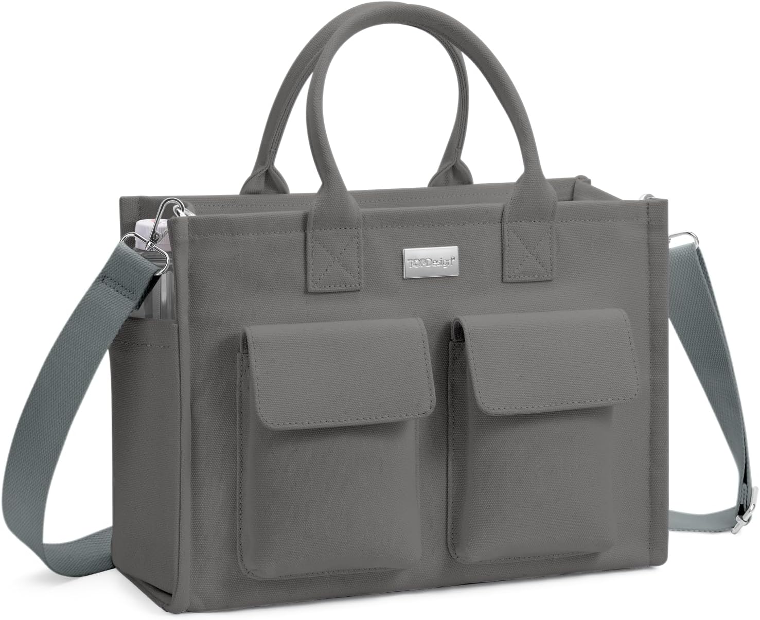 Heavy Duty Canvas Tote Bag for Women Handbag with Pockets