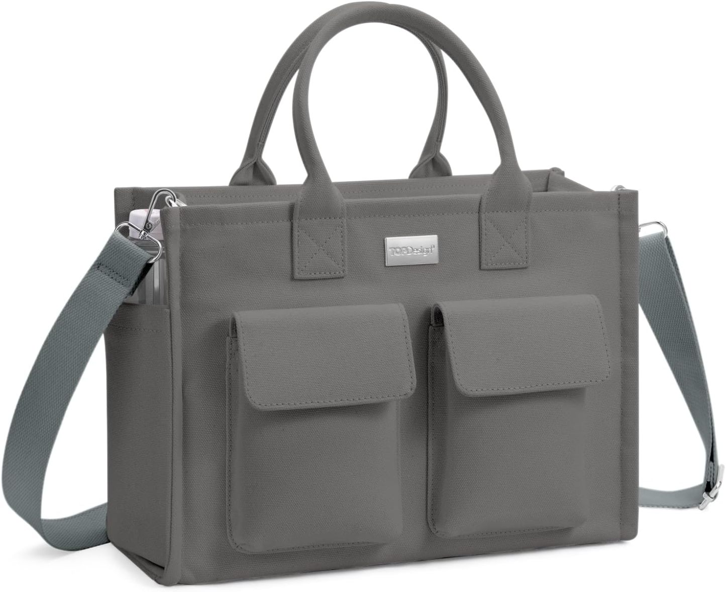 Heavy Duty Canvas Tote Bag for Women Handbag with Pockets