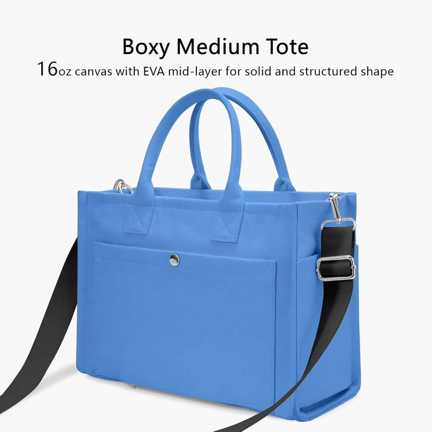 Heavy Duty Canvas Tote Bag for Women Handbag with Pockets