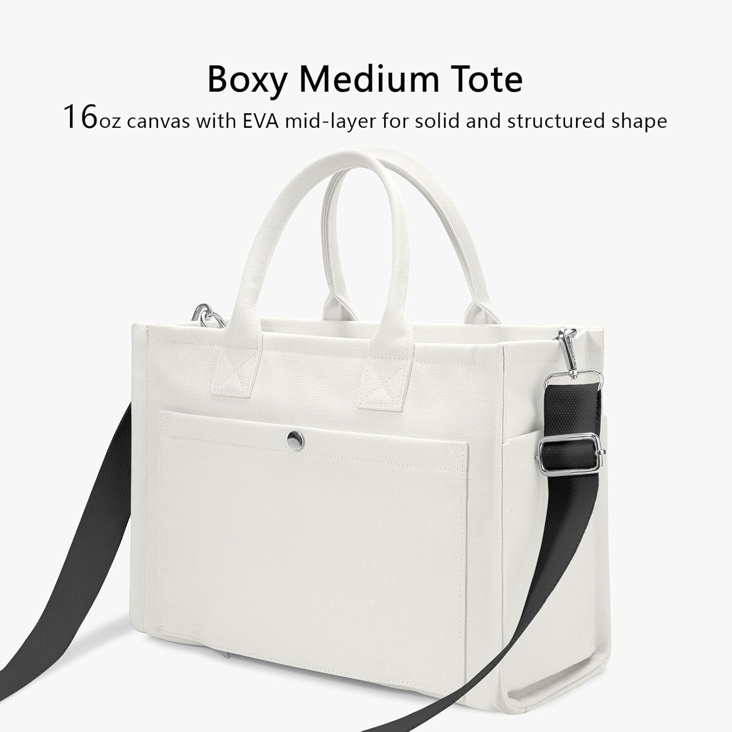 Heavy Duty Canvas Tote Bag for Women Handbag with Pockets