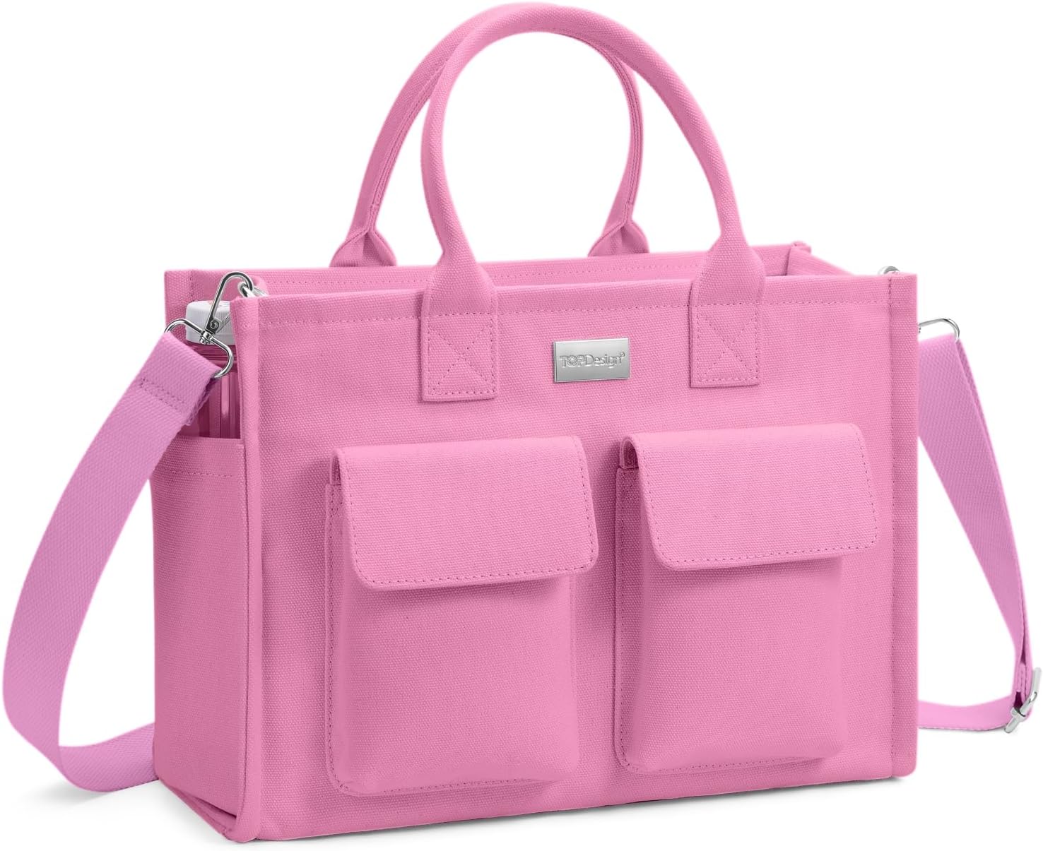 Heavy Duty Canvas Tote Bag for Women Handbag with Pockets