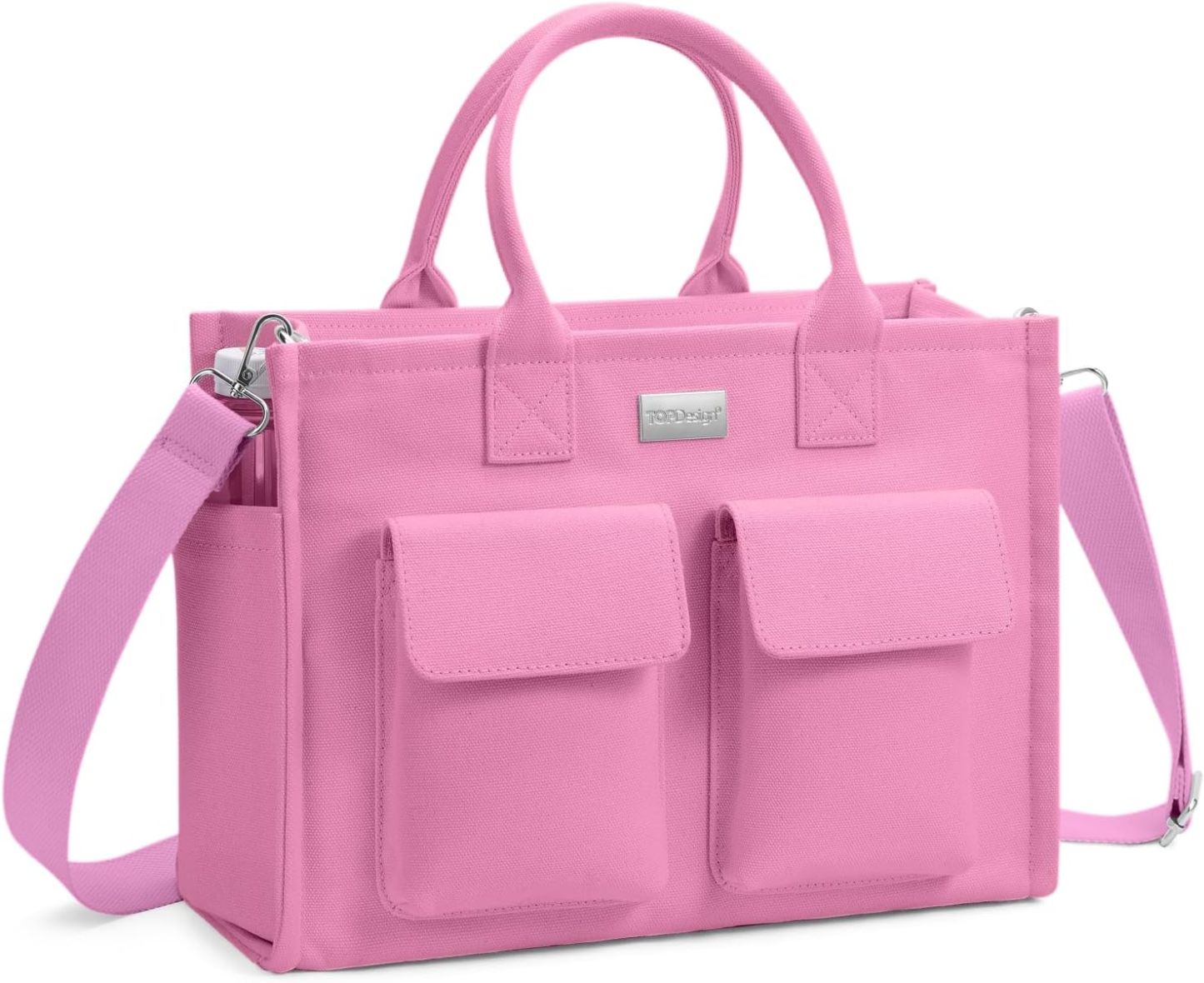 Heavy Duty Canvas Tote Bag for Women Handbag with Pockets