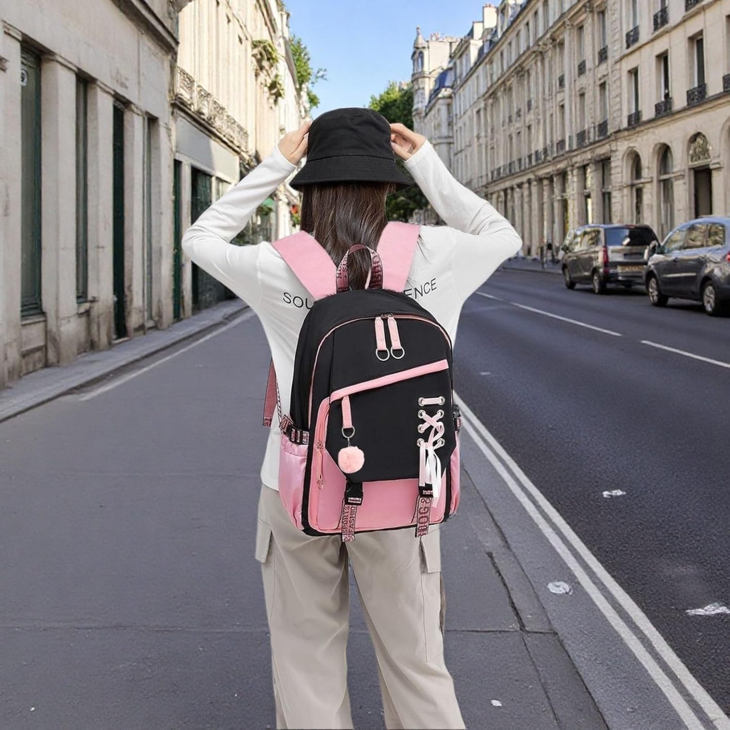 Girls Backpack with Case Girls Pink Backpacks