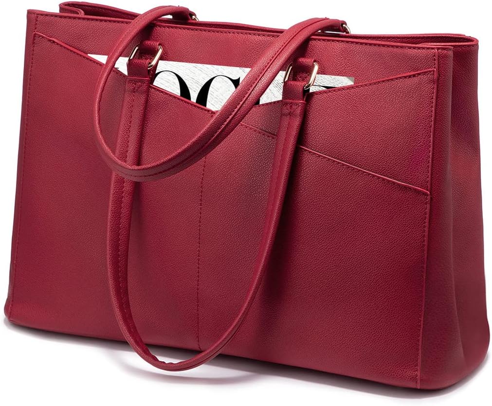 Laptop Tote Bag Waterproof Leather Computer Bags Business