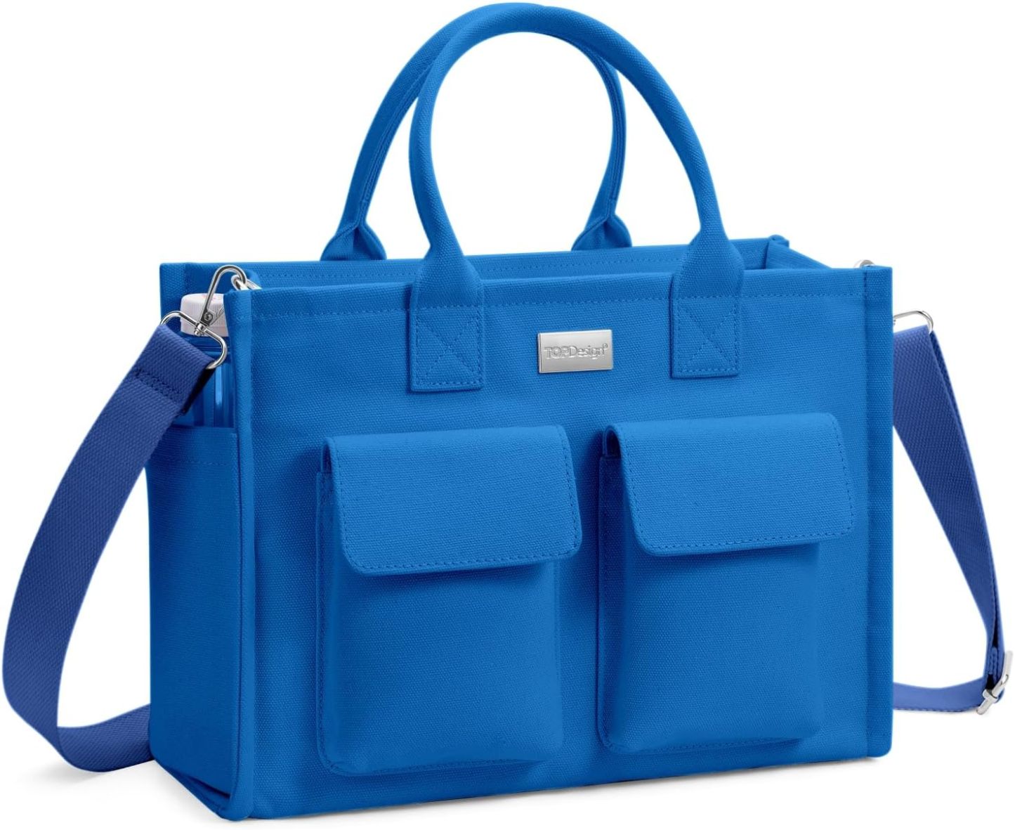 Heavy Duty Canvas Tote Bag for Women Handbag with Pockets