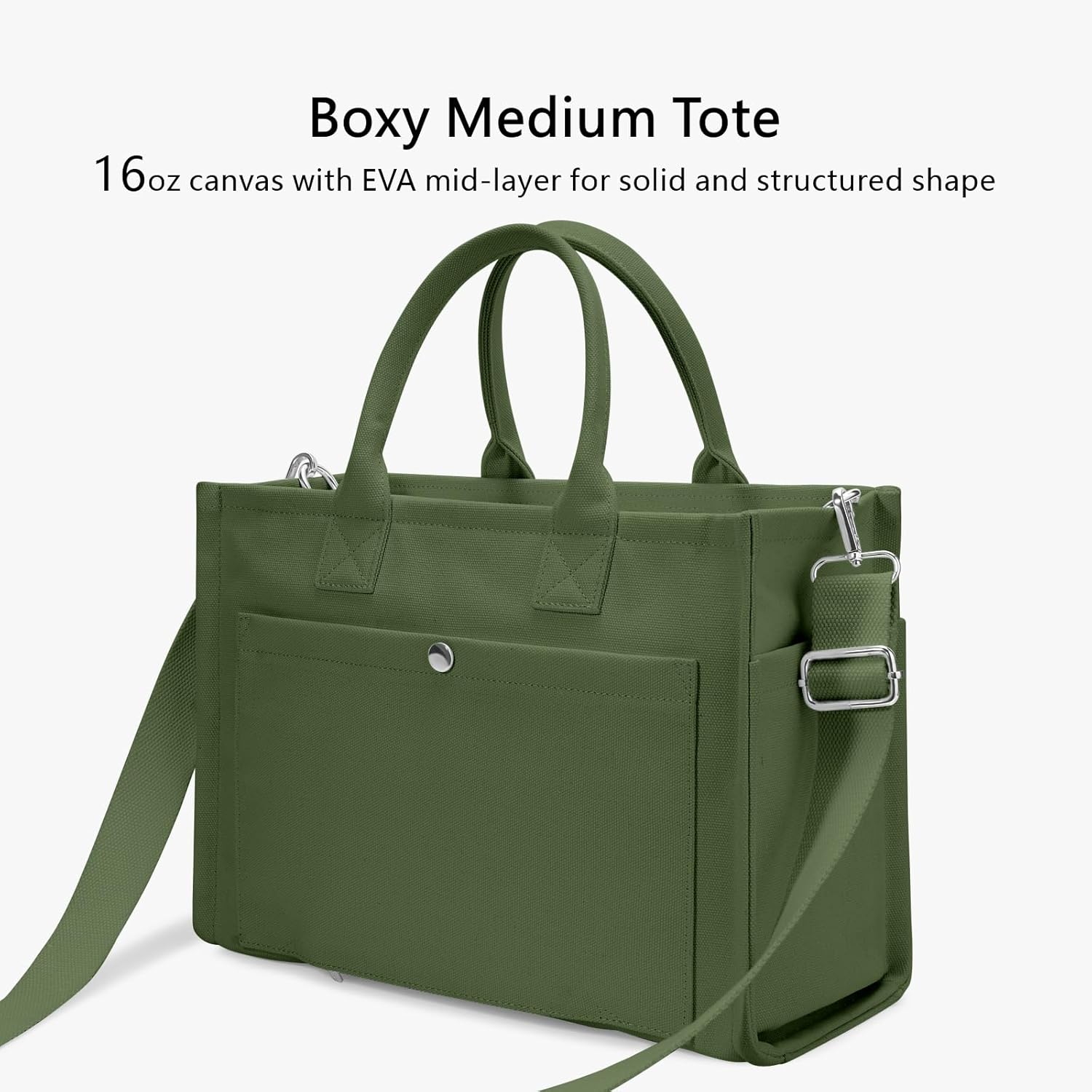 Heavy Duty Canvas Tote Bag for Women Handbag with Pockets