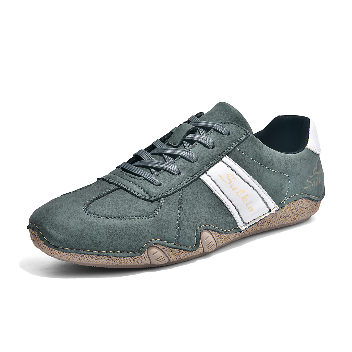 Vintage 70er Handgefertigte Herren-Slipper aus echtem Leder – Freizeit-Sommerschuhe mit weicher Sohle（Der Rabatt endet bald）